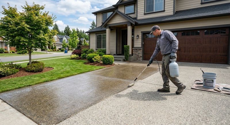 Stamped Concrete Sealing in Redmond, WA